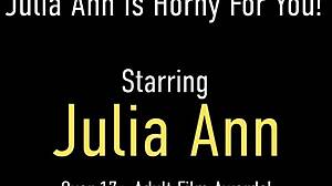 Julia Ann's seductive solo performance with her big boobs on full display